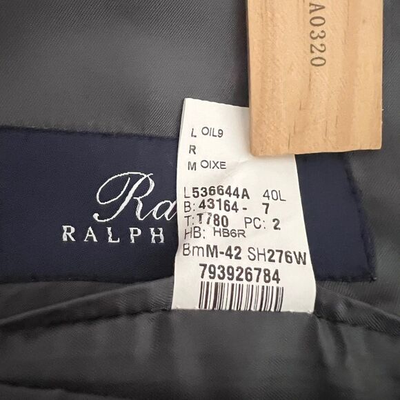 Ralph Lauren Blazer Coat Men's Size 40L Athletic Fit Wool Natural Gray - Picture 4 of 11